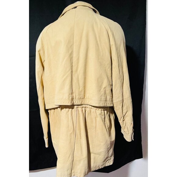 Pres De Chamonix Heavy  Leather Coat Size XL - Picture 3 of 10